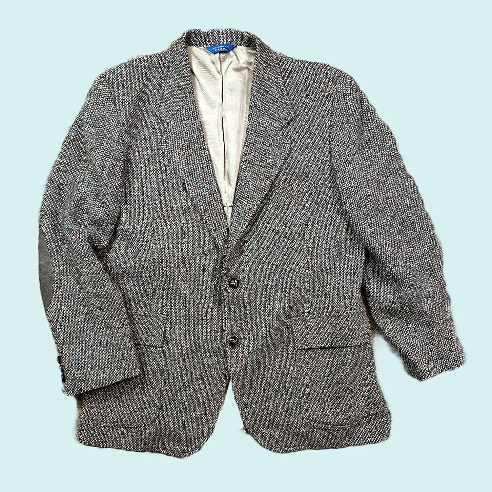 Pendleton Vintage Tweed Elbow Patch Men's Sport Coat Blazer Jacket 42 Regular